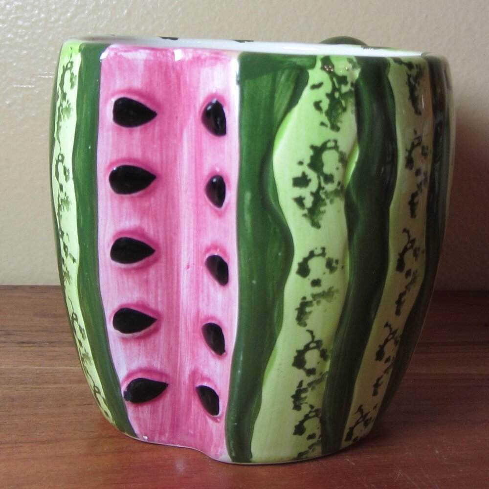 *BOGO mugs* 14 oz vintage 1996 cracker barrel watermelon mug (W6028)